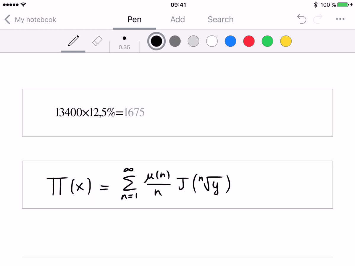 How to add shapes in nebo picture